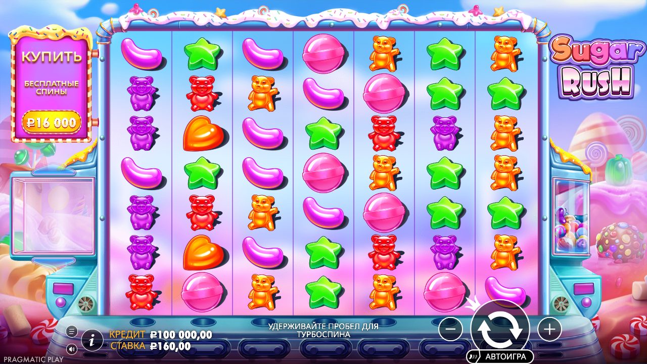 Игровое поле Sugar Rush