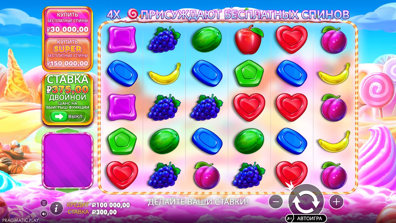 Игровое поле Sweet Bonanza 1000